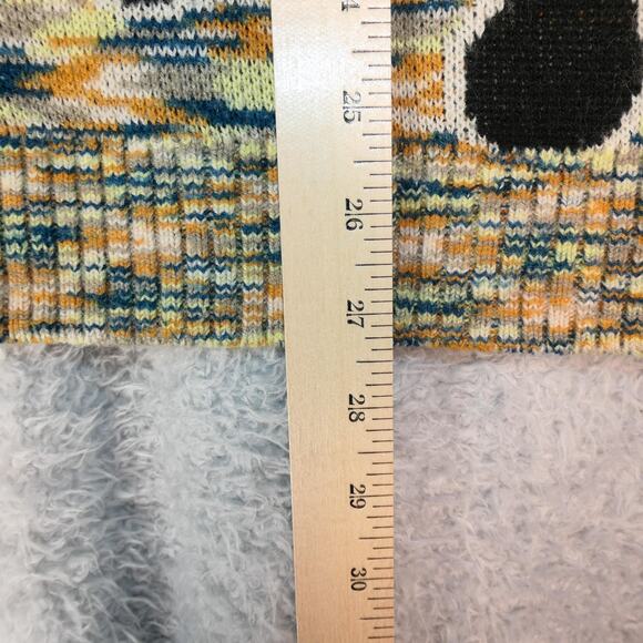 Urban Outfitters Cardigan Sweater Womens Medium Dark Gray Flame Oversized Boho - Picture 7 of 12